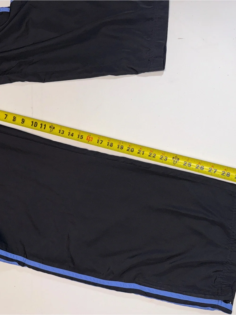 adidas Black Track pants with Blue Side Stripes